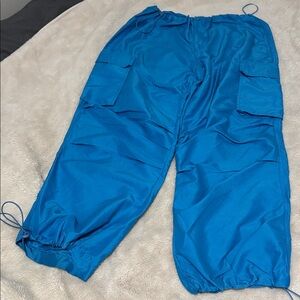 Refuge Blue Lightweight Cotton Parachute Cargo Pants - L